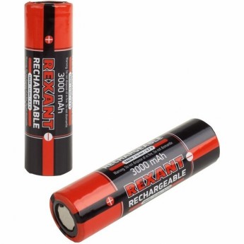 Аккумулятор REXANT Li-ion 18650 3.7V 3000 mAH (2 шт./блистер) Аккумулятор REXANT Li-ion 18650 3.7V 3000 mAH (2 шт./блистер)