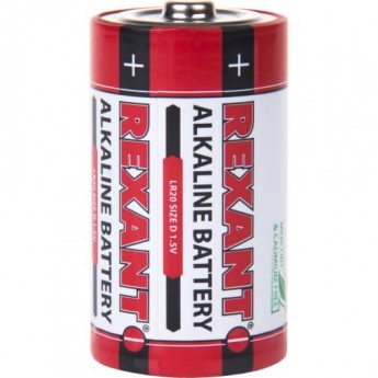 Алкалиновая батарейка REXANT D/LR20 1.5 V, 2 шт. Алкалиновая батарейка REXANT D/LR20 1.5 V, 2 шт.