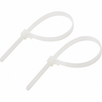 Хомут-стяжка REXANT нейлоновая многоразовая 200x7.5 мм белая, 100 шт. Хомут-стяжка REXANT нейлоновая многоразовая 200x7.5 мм белая, 100 шт.