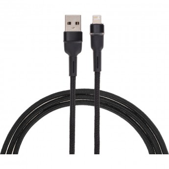 Кабель REXANT USB-A – Lightning для Apple, 2,4А, 1м, в черной нейлоновой оплетке, с LED подсветкой Кабель REXANT USB-A – Lightning для Apple, 2,4А, 1м, в черной нейлоновой оплетке, с LED подсветкой