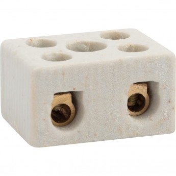 Клемма керамическая винтовая REXANT КВ 10 мм² 2 пары контактов с крепежным отверстием (100 шт./уп.) Клемма керамическая винтовая REXANT КВ 10 мм² 2 пары контактов с крепежным отверстием (100 шт./уп.)