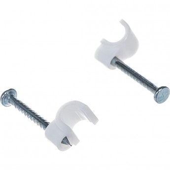 Крепеж кабеля REXANT круглый 5 мм, белый (упак. 20 шт) Крепеж кабеля REXANT круглый 5 мм, белый (упак. 20 шт)