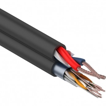 Мульти-кабель REXANT FTP 4PR 24AWG черный 200 м Мульти-кабель REXANT FTP 4PR 24AWG черный 200 м