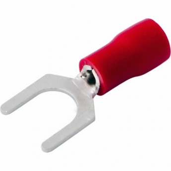 Наконечник вилочный REXANT 5.3 мм 0.5-1.5 мм² изолированный красный Наконечник вилочный REXANT 5.3 мм 0.5-1.5 мм² изолированный красный