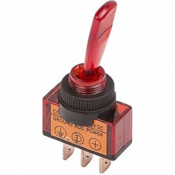 Тумблер REXANT 12V 20А однополюсный с красной подсветкой Тумблер REXANT 12V 20А однополюсный с красной подсветкой