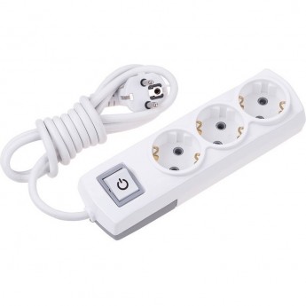 Удлинитель REXANT PREMIUM 3 гнезда, 1,5м, 3х1,5мм², с/з, с выключателем, белый Удлинитель REXANT PREMIUM 3 гнезда, 1,5м, 3х1,5мм², с/з, с выключателем, белый