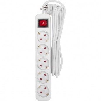 Удлинитель REXANT STANDARD 5 гнезд 3м 3х1,0мм² с выключателем белый Удлинитель REXANT STANDARD 5 гнезд 3м 3х1,0мм² с выключателем белый