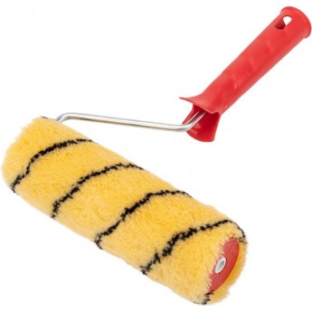 Валик REXANT ворс 11 мм, ширина ролика 180 мм, бюгель 6 мм, Ø 42 мм, полиакрил желтый с черной полосой Валик REXANT ворс 11 мм, ширина ролика 180 мм, бюгель 6 мм, Ø 42 мм, полиакрил желтый с черной полосой