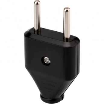 Вилка REXANT прямая без з/к 10А плоская черная Вилка REXANT прямая без з/к 10А плоская черная