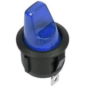 Выключатель клавишный REXANT 6А круглый синий (перепак. из 12в) Выключатель клавишный REXANT 6А круглый синий (перепак. из 12в)