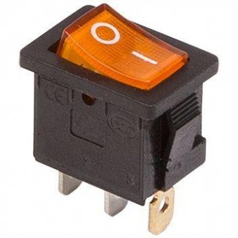 Выключатель клавишный REXANT MINI RWB-206 6А желтый с подсветкой Выключатель клавишный REXANT MINI RWB-206 6А желтый с подсветкой