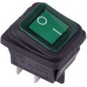 Выключатель клавишный REXANT RWB-507 зеленый с подсветкой влагозащита Выключатель клавишный REXANT RWB-507 зеленый с подсветкой влагозащита