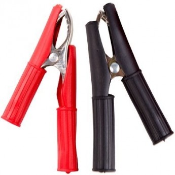 Зажим крокодил в изоляторе REXANT, длина 75 мм, ток 30A, 2 шт., пакет БОПП Зажим крокодил в изоляторе REXANT, длина 75 мм, ток 30A, 2 шт., пакет БОПП